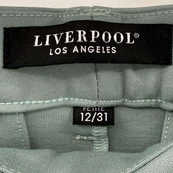 Liverpool Los Angeles Kelsey Knit Trouser Pant Sea Green Women 12/31 Petite NWT - Picture 6 of 10